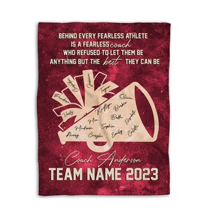 Personalized Cheerleading Blanket, Cheer Coach Blanket, Custom Team ...