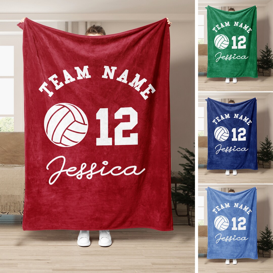 Personalized Volleyball Blanket Volleyball Team Soft Cozy Etsy