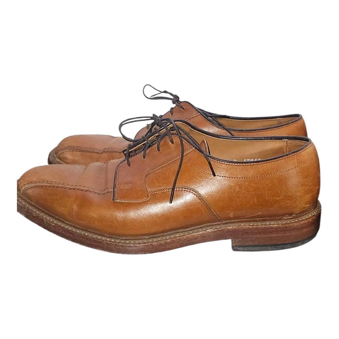 ALLEN EDMONDS Tan Hillcrest Leather Bicycle Toe Derby Shoe Size 10 1/2 D $425 ALLEN EDMONDS HILLCREST TAN OXFORD BICYCLE DERBY MENS DRESS  main image 3