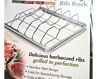 Rejilla plegable de cuatro costillas Cuisinart, nueva en caja.
