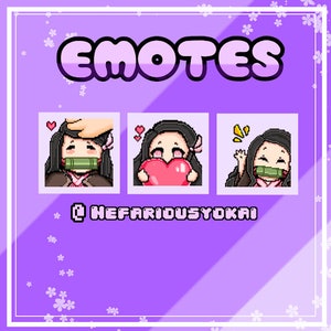 3 cute demon girl twitch emotes! // ready to use // twitch, you tube, kik, live streaming