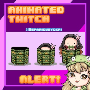 Alerta ANIMADO da garota demoníaca! // Decoração // twitch, OBS, transmissão ao vivo // pronto para usar