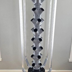 Self-Watering Hydroponic Tower - Outdoor & Indoor | Complete Hydroponic Garden Tower - Grow Fresh, Full-Sized Vegetables | Free Shipping
