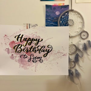 Kundenspezifische Aquarell-Karte (Einzigartig für Ihren Liebhaber, Familienmitglieder und Freunde für alle Anlässe)