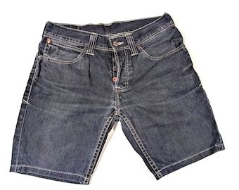 vintage Evisu x Puma Denim Shorts Y2K TLND 2006 Baggy Jorts Cyber Streetwear