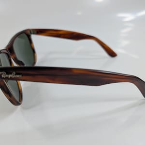 Vintage B&L Ray-Ban Wayfarer II Sunglasses: Tortoise Shell, Made in USA Eyewear afbeelding 2