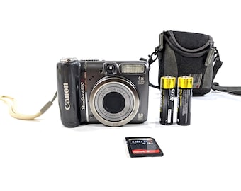 Canon PowerShot A590 IS Digital Camera 8MP | Retro Bundle | Tested