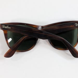 Vintage B&L Ray-Ban Wayfarer II Sunglasses: Tortoise Shell, Made in USA Eyewear afbeelding 4
