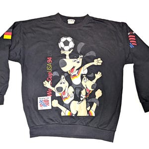 1994 World Cup USA Germany Soccer Sweatshirt – Striker Mascot Retro Apparel