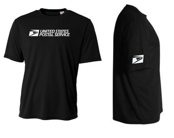 USPS T-shirt Dry fit PERFORMANCE  Postal Worker,  Post Office, Mail Carrier, Rural Carrier, White Logo Dry-Fit