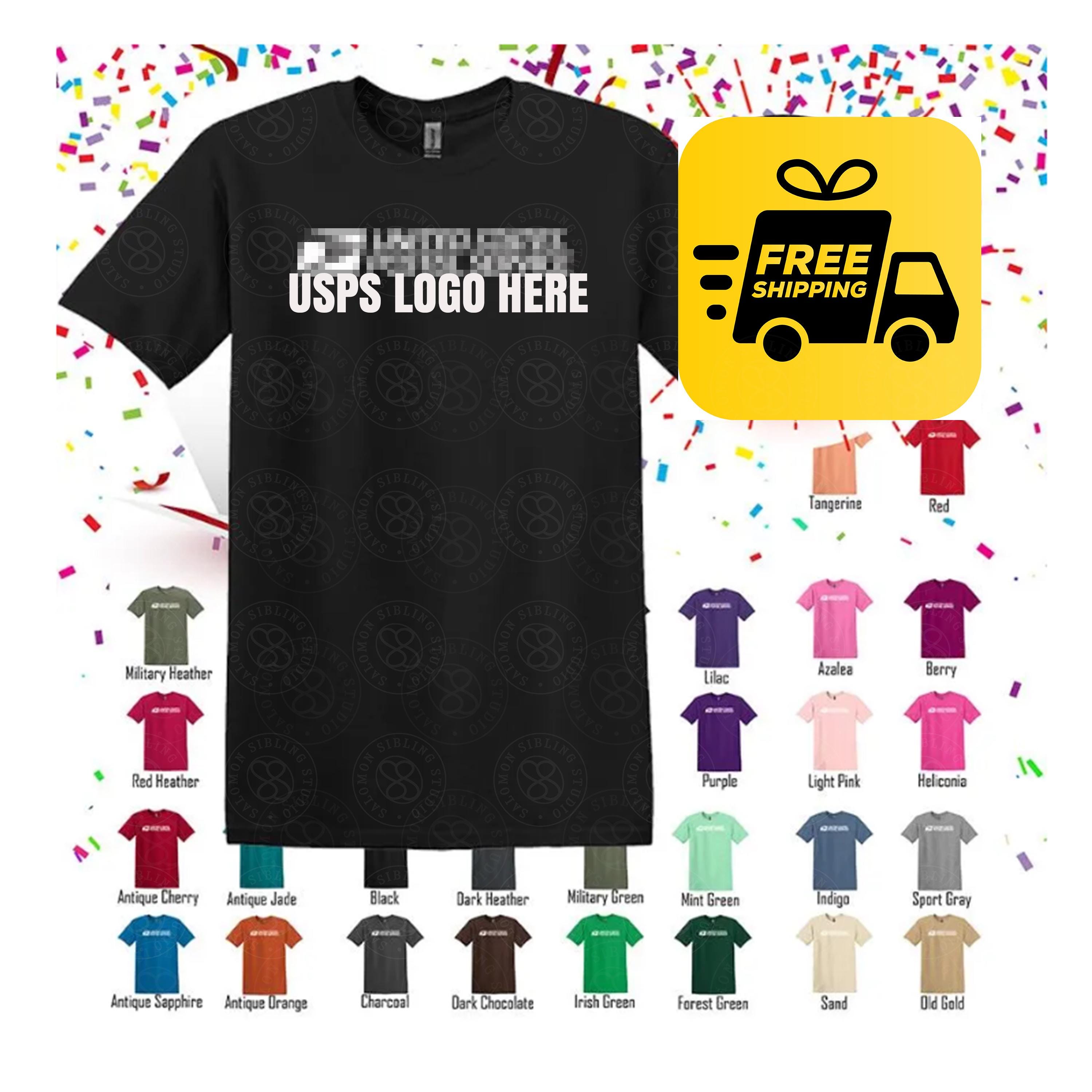 USPS  T-shirt  Rural Carrier, Postal Worker, Post Office T-shirt White logo Heavy Cotton 36 Colors!