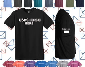 USPS T-shirt  Rural Carrier, Postal Worker, Post Office Tshirt White logo Soft Style