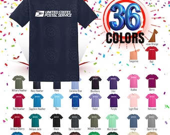 T-shirt  Rural Carrier, Postal Worker, Post Office T-shirt White logo Heavy Cotton 36 Colors! Free Shipping