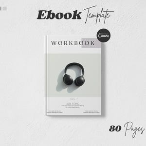 Ebook Template Canva, Blogger Template, Pastel Ebook, Client Worksheet Template, Lead Magnet Canva Template, Course Workbook Template.