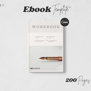 Modèle d'ebook Canva, ebook Canva Coach, créateur de cours, modèle de feuille de calcul, aimant pour plomb, modèle d'ebook pastel, classeur de cours Canva