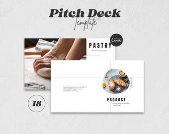Pastry Presentation Canva Template | Food Pastry Design | PowerPoint Convert | Business Pitch Deck.