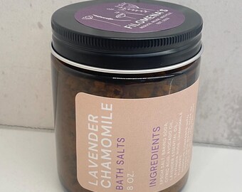 Lavender Chamomile Bath Salts - spa, all natural beauty product, Epsom salt, bath soak, gifts for her