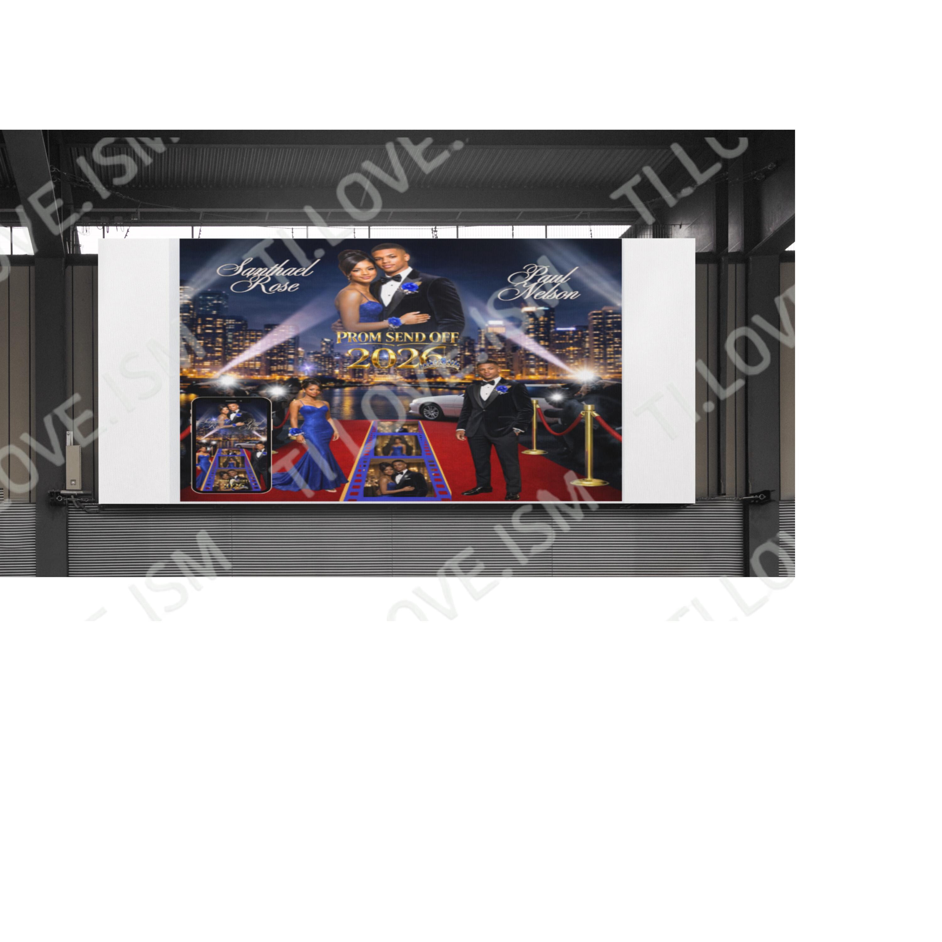 Prom Send off Backdrop 2026, Red Carpet Photo Booth Template (digital ...