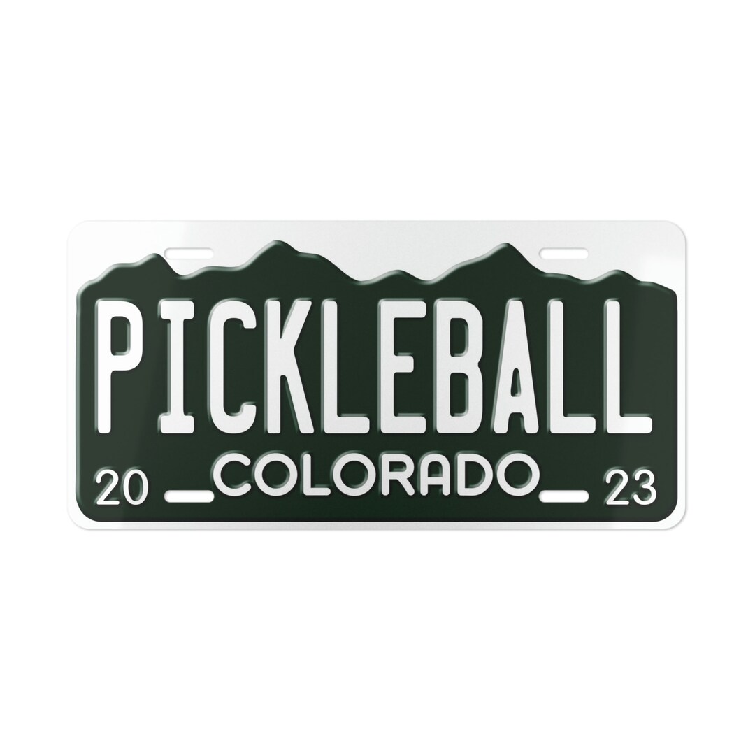 PICKLEBALL Colorado Vanity Plate Etsy