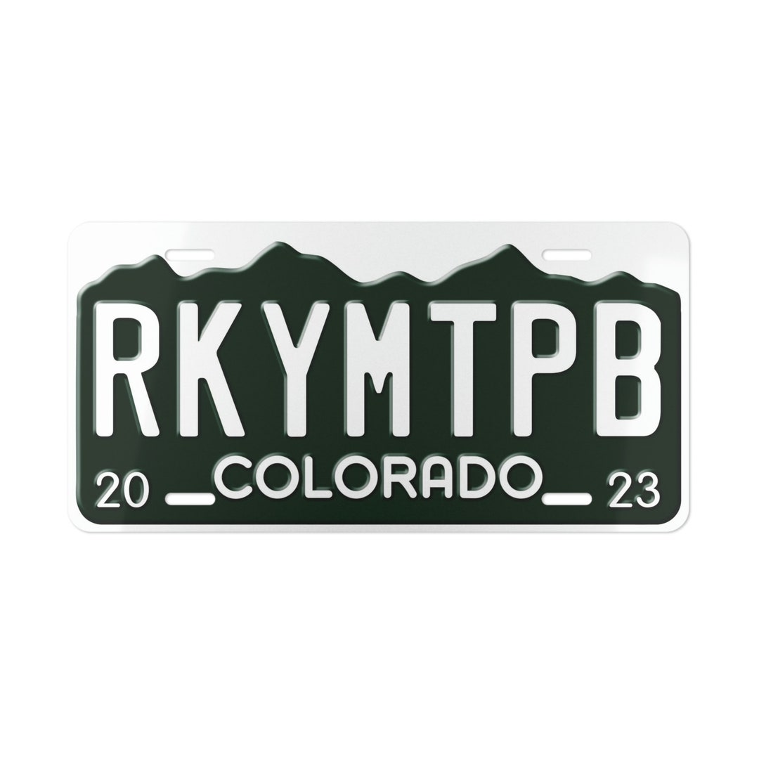 RKYMTPB Colorado Vanity Plate Etsy