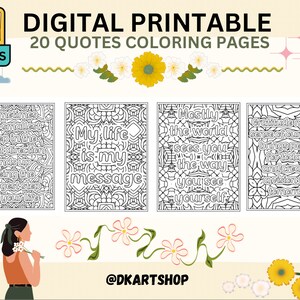 20 Quotes coloring pages | Coloring Therapy