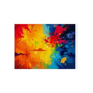 Vibrant Wall Art Panel - Colorful Abstract Print for Home Décor, Motivational Artwork, Brighten Any Space, Perfect Gift for Art Lovers