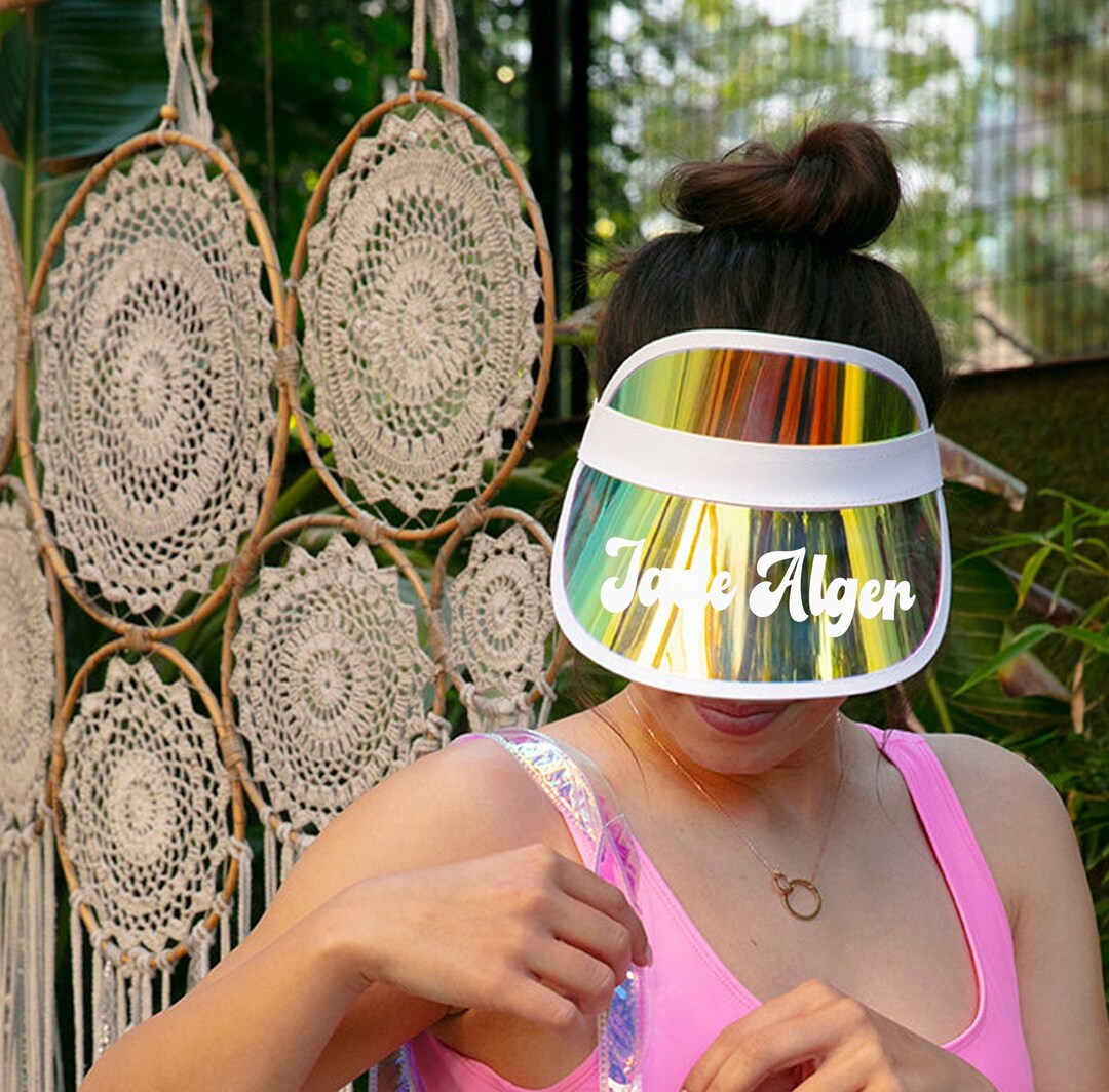Personalized Holographic Visorsbachelorette Party Sun Visors Etsy