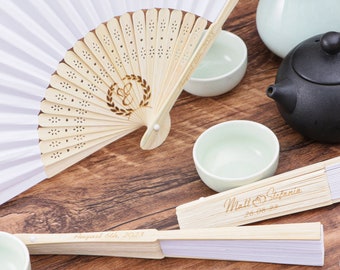 10-pcs Personalized Folding Hand Fan,Bridesmaid Gifts,Hen Do Fan for Bridal Party,Laser Engraved Folding Hand Fan,Wedding Hand Fans