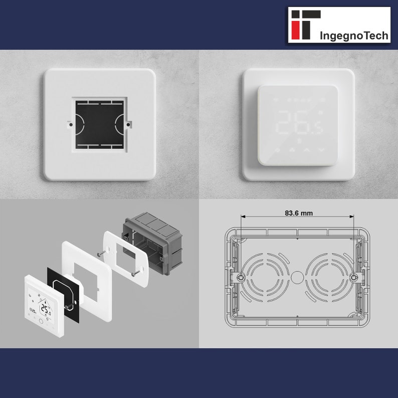 Plaque pour thermostat Meross et similaire image 7