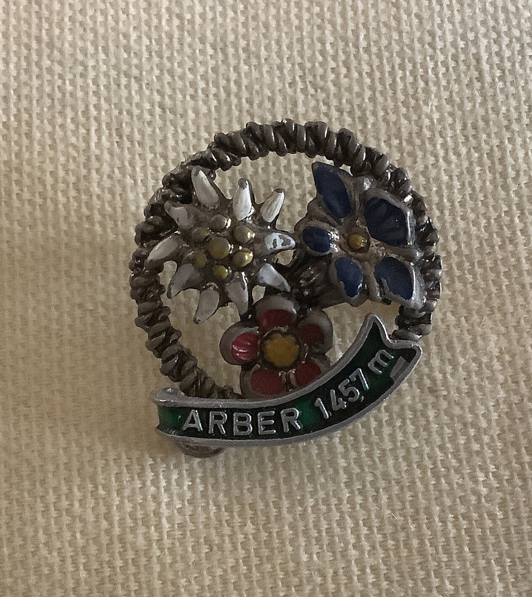 Broche Vintage Grosse Germany 1970 - Métal Doré, Bon état, Occasion