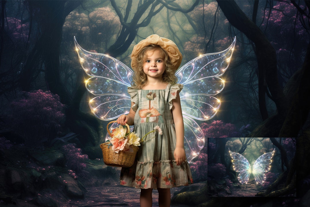 Fondo digital de hadas de bosques profundos mágicos magia del Etsy México