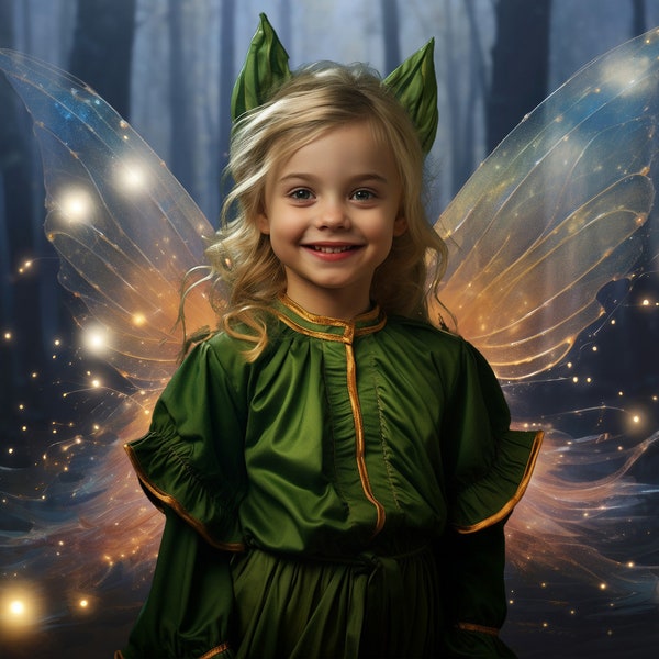 Colorful Fairy Wings Digital Background, Fairy Tale Backdrop Fairy Wings Overlay, Digital Backdrop for Composite Photography, Sparkle Pixie