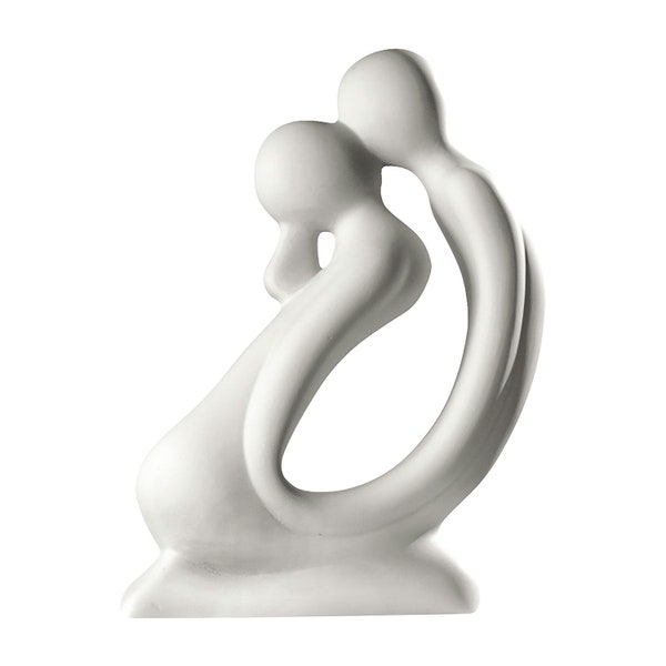 GILDE Skulptur Francis Paar Kuss - creme - H. 42cm x B. 30cm