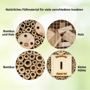 CULT at home Insektenhotel und Nistkasten Höhe 38 cm Schmetterlingshaus Bienenhotel aus Holz Bild 3