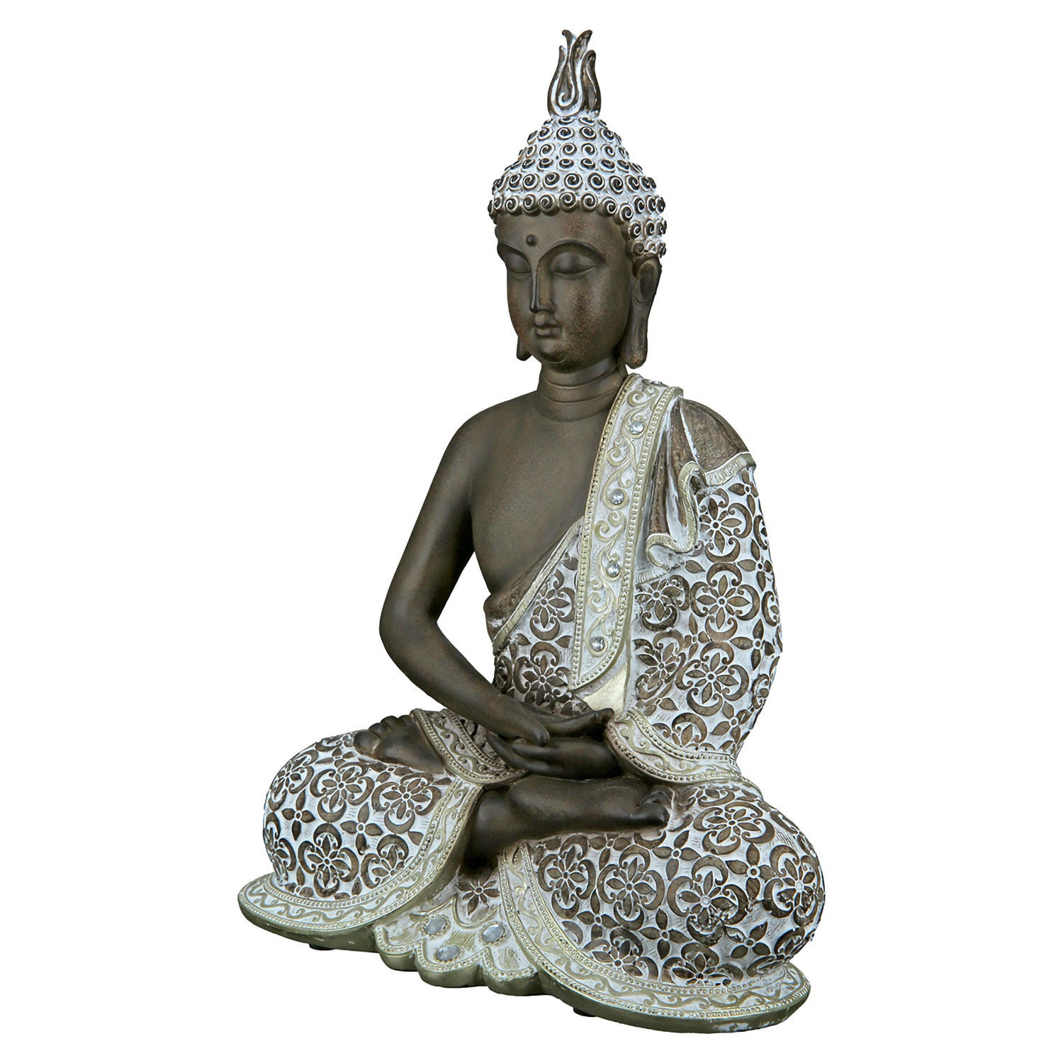 B. 29cm Figur x H. GILDE 20cm braun Mangala Buddha