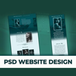 Design of a landing-page personal business card website in PSD format. Only 50 sales!