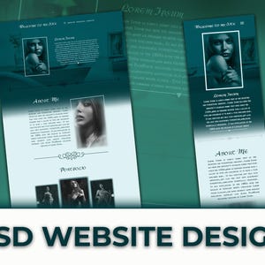 Ontwerp van een website voor een persoonlijk visitekaartje met bestemmingspagina in PSD-indeling. Slechts 50 verkopen!