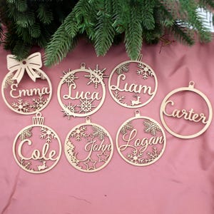 Personalized Wood Christmas Ornament: Laser-Cut Snowman Decoration