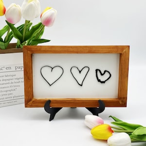 Personalized Handwriting Sign: 3D Laser Cut Wood Frame