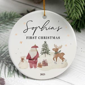 First Christmas Married Ornament: Acrylic Winter Wreath Keepsake