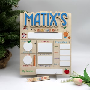 Back to School Board | Interchangable | First Day of School Sign | Last Day of School Sign | Dry Erase Sign | Personalized | Reusable
