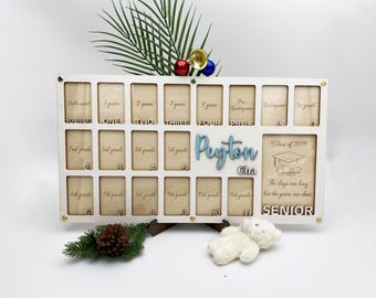 Personalized School Photo Frame: Birth to Graduation Picture Collage