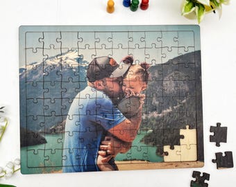 Personalized Photo Wooden Jigsaw Puzzle, Custom Family Gift
