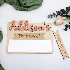 Back to School Board | Interchangable | First Day of School Sign | Last Day of School Sign | Dry Erase Sign | Personalized | Reusable