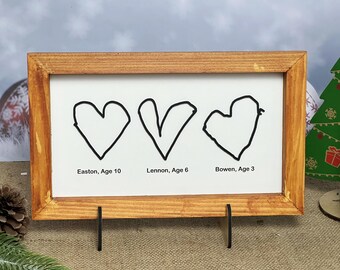 Custom Handwriting Sign - Personalized Laser Cut Wood Frame