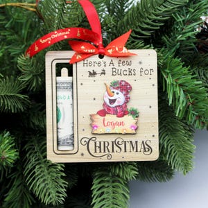 Custom Cute Money Holder Christmas Ornament 2025, Here’s A Few Bucks for Christmas, Gift for kids, Reindeer Money Holder, Bucks for Xmas