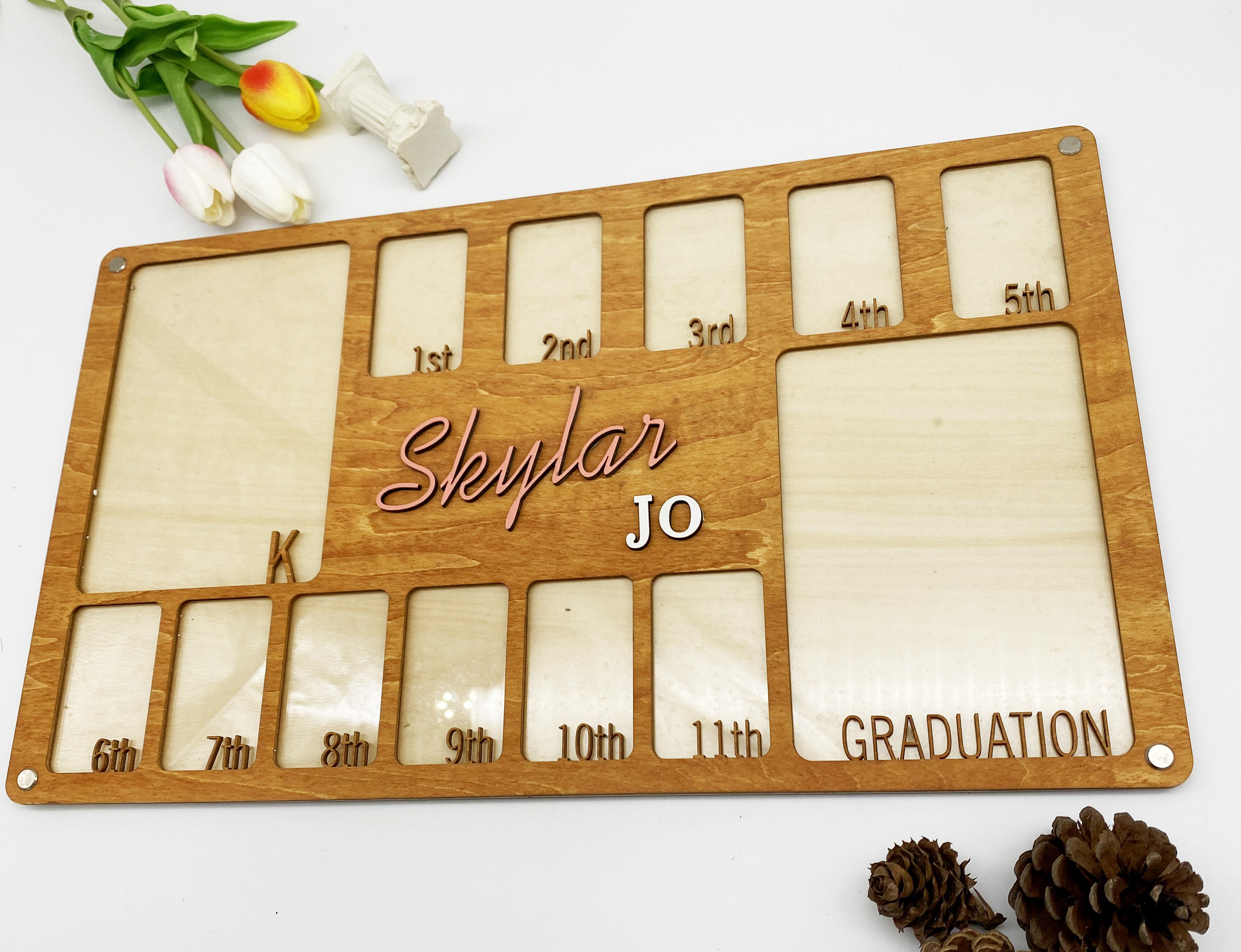 School Years Photo Frame, Pre K to Graduation School Picture Frame ...