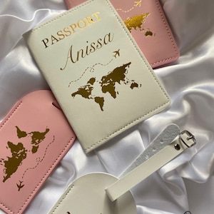 Personalized passport cover | passport holder | case | cover | pouch | cover | luggage label | travel suitcase preparation