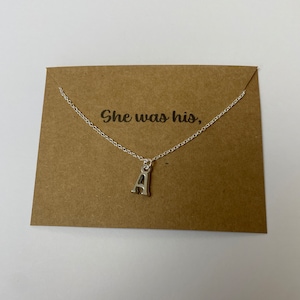 Collar de joyería con inicial personalizada para novia, plata, relación personalizada, San Valentín, aniversario, hecho a mano
