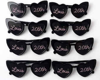 Kostümparty Hochzeit Henne do Liebe Herz Sonnenbrillen Farbtöne Geburtstag personalisiert